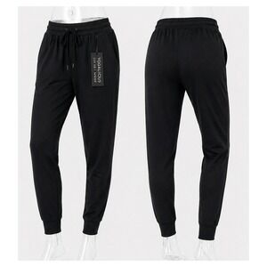 Yogalicious Lux Ave Joggers Womens Lge Blk High Rise Ultra Soft Athleisure  NWT